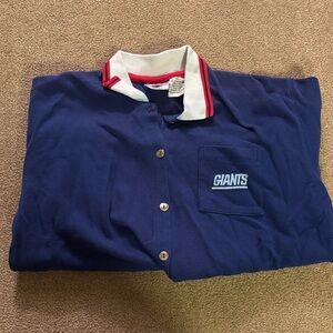 Men’s XL Vintage NY Giants Long Sleeve Polo/ T-Shirt ** SEE DESCRIPTION***